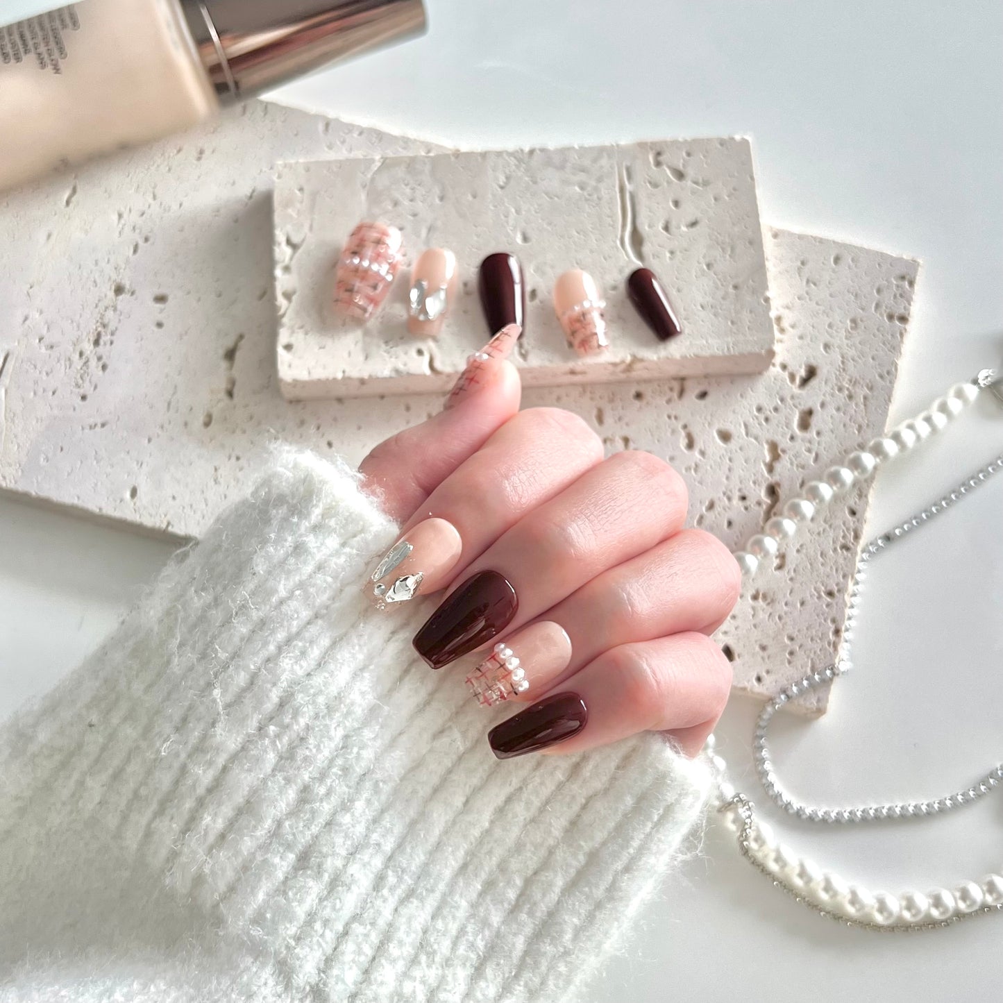 Tweed Burgundy