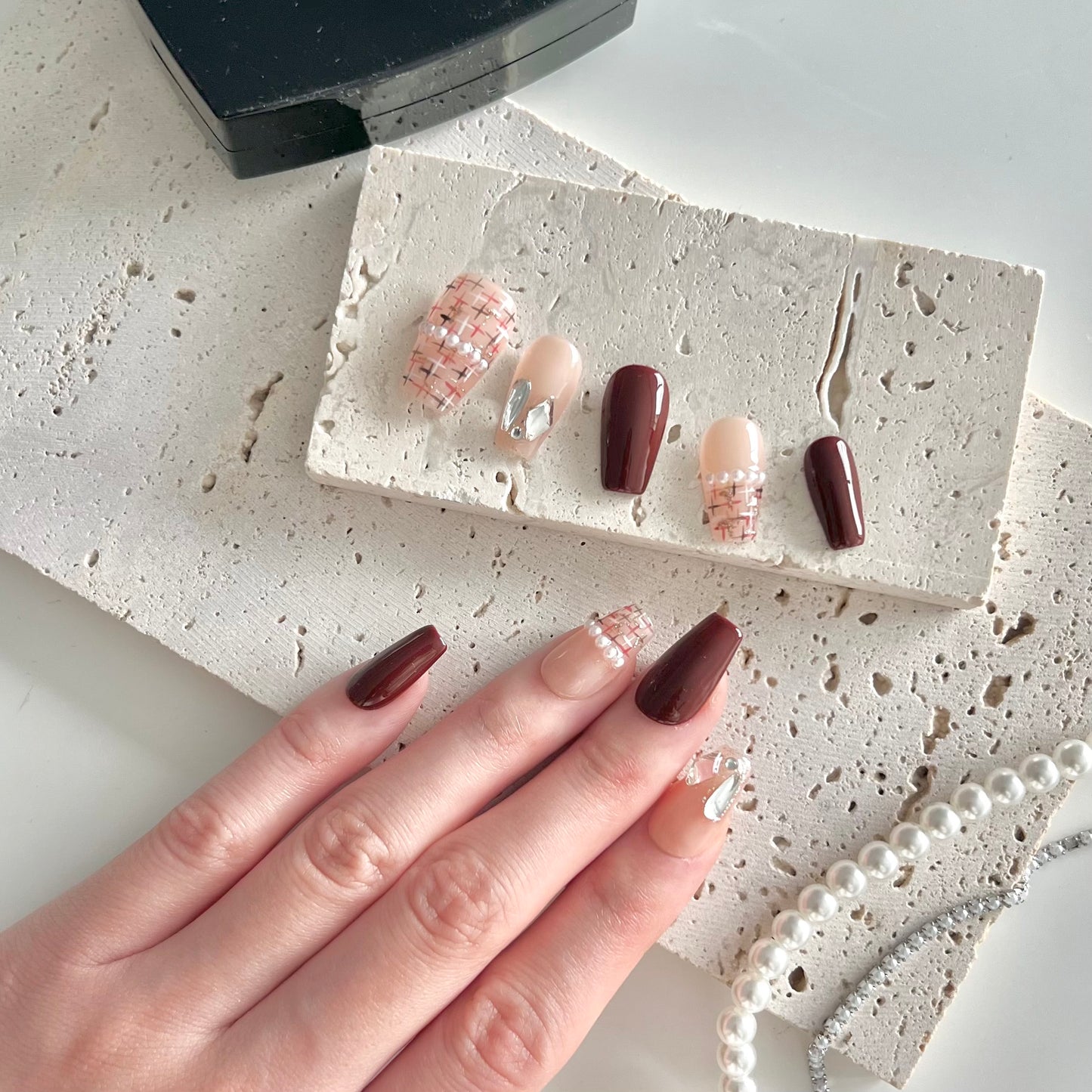 Tweed Burgundy
